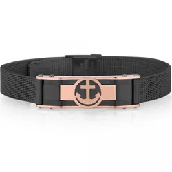 Bracelet Homme Daniel Klein Noir Et Rose Gold (DKJ.4.2094-3)