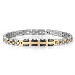 Bracelet Homme Polo Santa Barbara Argent Et Gold (SBJ.6.1080-2)
