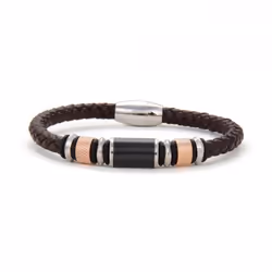 Bracelet Homme Santa Barbara Polo - Matière: acier et cuir - Peut être facilement attaché au poignet - Très tendance - Une Ex ...