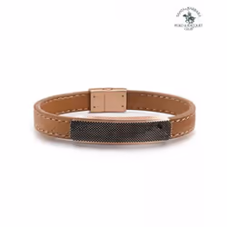 Homme - Sexe: Homme - Matériau du bracelet: Cuir - Couleur du bracelet: Camel  - Peut être facilement attaché au poignet - Un ...