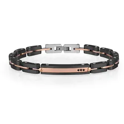 Bracelet Homme Santa Barbara Polo Noir Et Bronze (SBJ.4.1072-4)