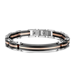Bracelet Homme Santa Barbara Polo Noir Et Gold (SBJ.6.1041-4)