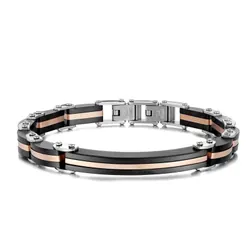 Bracelet Homme Santa Barbara Polo Noir Et Gold (SBJ.6.1041-4)