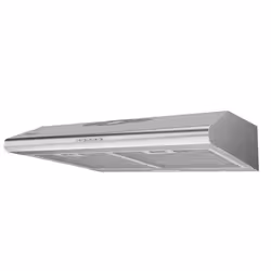 Brandt BHC9603TX - Hotte casquette, 60 cm, 460 M³/h, 3 vitesses, double moteur, filtre charbon, eclairage LED, Inox