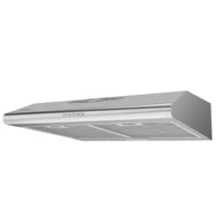 Brandt BHC9603TX - Hotte casquette, 60 cm, 460 M³/h, 3 vitesses, double moteur, filtre charbon, eclairage LED, Inox