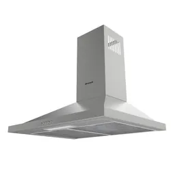 Brandt BHP3610X - Hotte decorative pyramide, 60 cm, 400 M³/h, 3 vitesses, eclairage LED, Inox