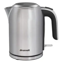 Brandt BO1704X - Bouilloire electrique, 1.7 L, 2200 W, base rotative 360°, Inox