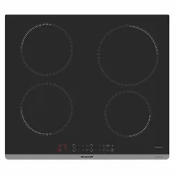 Brandt BPI1641PB - Plaque de cuisson encastrable à induction, 4 foyers, 60 cm, 7.4 kW, minuterie électronique 99 min, détection casserole, noir