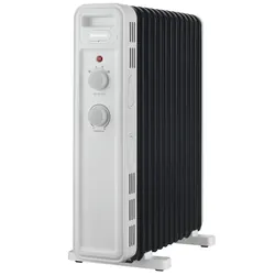 Brandt RBH13BBW - Radiateur bain d'huile, 2500 W, 240 V, thermostat electronique programmable, surface 20 m²