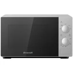 Brandt SE2000SA - Micro-ondes solo pose libre, 20 L, 700 W, minuterie 35 min, décongélation, plateau 25,5 cm, gris