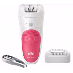 Épilateur Braun Silk-épil 5 - Wet & Dry - 2 Vitesses - Épilateur humide et sec extra doux pour une utilisation dans le bain o ...