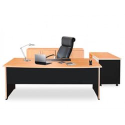 Bureau Carizma + Sous Main + Retour Bureau Beige