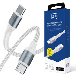 Câble 3mk Hyper Cable série N USB-C vers USB-C / 1 m / PD 3.0 QC 3.0 20 V/3 A