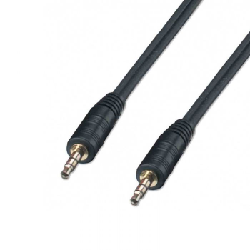 Câble Audio Mâle/Mâle 1.5m - Noir