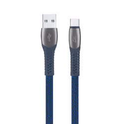 Câble Chargeur RivaCase PS6102 BL12 - Interface : USB 2.0 Vers Type-C - Longueur de la Câble : 1.2 m - Matériel : Nylon et al ...