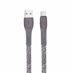 Câble Chargeur RivaCase PS6102 GR12 - Interface : USB 2.0 Vers Type-C - Longueur de la Câble : 1.2 m - Matériel : Nylon et al ...