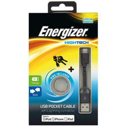 Câble de Poche USB Plat Lightning Charge / Data - Noir