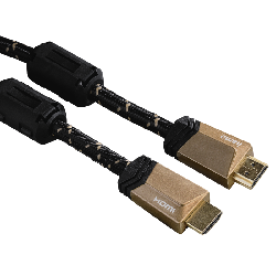Câble HDMI Hama Premium avec Ethernet, mâle - mâle, ferrite, métal, 1,5 m