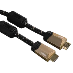 Câble HDMI Hama Premium avec Ethernet, mâle - mâle, ferrite, métal, 1,5 m