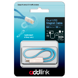 Câble Micro USB ADDLINK C10 22cm - Bleu (AD22MUC10B2)