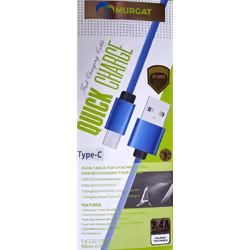 Câble Murgat TBA003 Type-C - 2.4 A - Matériel Nylon - Synchronisation des données et chargement - Port compatible USB 3.0 - C ...