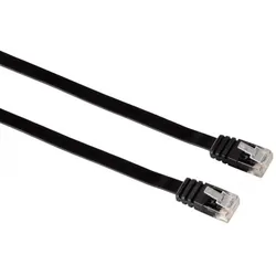 Câble réseau plat Hama CAT5 RJ45 UTP 5m Noir