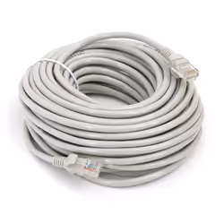 Câble réseau avec RJ45 - UTP CAT5E 100MHz - BASE-T support (up to 2.5Gb/s) - Longueur 15M - Couleur Gris