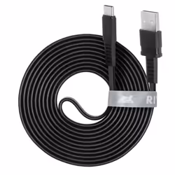 Câble RivaCase PS6002 WT21 USB Vers USB Type C - Longueur du câble 2.1 m - Câble Plat - Vitesse de transfert de données jusqu ...