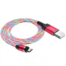 Câble Micro-USB HOCO U90 Magnétique LED 1M - Rouge