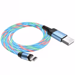 Câble IPhone HOCO U90 Magnétique LED 1M - Bleu