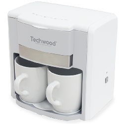 Cafetière Duo 2 Tasses Techwood TCA-202 500W - Blanc