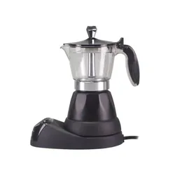 Cafetière Electrique BEPER 3 Tasses - 400 Watt - Noir (BC.040N)
