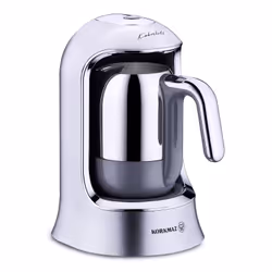 Cafetière électrique Chrome KORKMAZ - Consommation d'énergie efficace de 400 W - Capacité de 4 tasses de café (320 ml) - Prép ...
