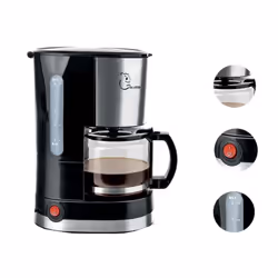 Cafetière Électrique COALA BROWN - Puissance: 600 Watts - Capacité: 0.6 Litres - Nombre de tasse: 5 Tasses - Bol en verre - S ...