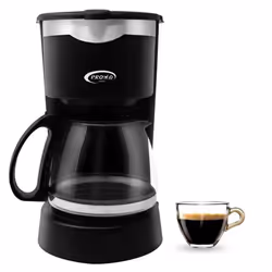 Cafetière Électrique PROVA - Puissance: 600 Watts - Capacité: 6 tasses - Indicateur de niveau d'eau - Interrupteur marche/arr ...