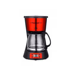 Cafetière TECHWOOD - Puissance: 1000W - Capacité: 1.5L - 10-12 tasses - Système Anti-Gouttes - Indicateur du Niveau d’Eau - F ...