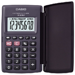 Calculatrice Casio HL-820LV-BK avec étui / Noir