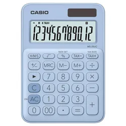Calculatrice de bureau Casio - MS-20UC - Bleu clair