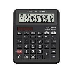 Calculatrice De Bureau Sharp EL-CC12D 12 Chiffres - Noir