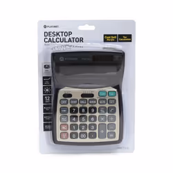 Calculatrice Platinet PMC316 - Ecran 12 chiffres - Double Alimentation: solaire et pile AA - Ecran incliné - Calcul des taxes ...