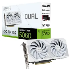 Carte Graphique Asus Dual GeForce RTX 5060 OC 8Go GDDR7 Blanc