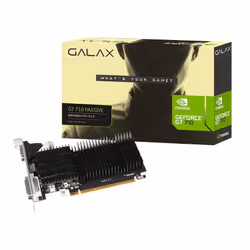 Carte graphique Galax GeForce GT 710 Passive - 2 Go de mémoire DDR3 dédiée - Interface PCI-E 2.0 - Fréquence 954 MHz - Résolu ...