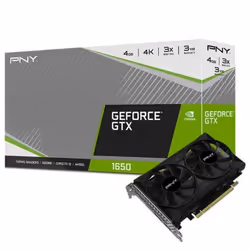Carte Graphique Gamer PNY - double ventilateur - Taille mémoire: 4 Go - Type de mémoire: GDDR6 - Taille interface mémoire: 12 ...