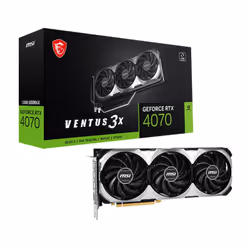 CARTE GRAPHIQUE MSI GeForce RTX 4070 VENTUS 3X OC - Bus standard: PCI Express 4.0 x8 - Mémoire 12 Go GDDR6X - Mémoire bus: 19 ...