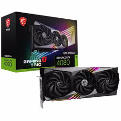 Carte Graphique MSI GeForce RTX 4080 GAMING X TRIO - PCI Express Gen 4 - Mémoire: 16 Go GDDR6X - Mémoire bus: 256 bit - Fréqu ...