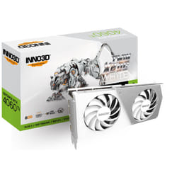 Carte Graphique Gaming Puissante GeForce RTX 4060 Ti 8Go Blanc