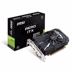 Carte Graphique MSI GeForce GTX 1050 TI AERO ITX 4G OCV1 - Taille mémoire vidéo: 4 Go de GDDR5 - Type de mémoire : GDDR5 -  F ...