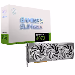 Carte Graphique MSI GeForce RTX 4070 GAMING X SLIM WHITE - Taille mémoire vidéo: 12 Go - Type de mémoire: GDDR6X - Type Carte ...