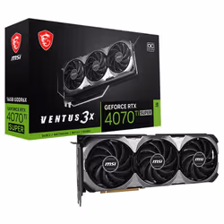 Carte Graphique MSI GeForce RTX 4070 Ti SUPER VENTUS 3X OC - Taille mémoire vidéo: 16 Go - Type de mémoire: GDDR6X - Type Car ...