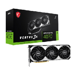Carte Graphique Gaming MSI GeForce RTX 4070 Ventus 3X OC 12Go GDDR6X Édition Gamers